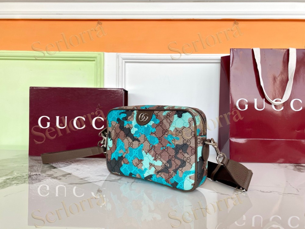 GUCCI OPHIDIA CAMOUFLAGE MESSENGER BAG