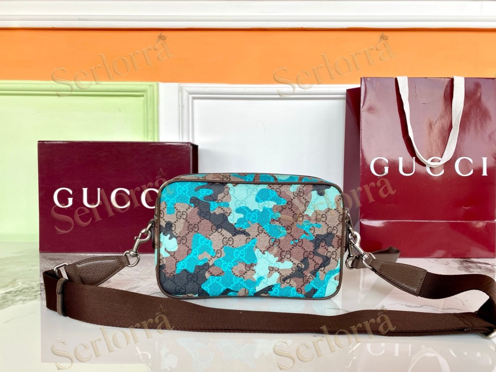 GUCCI OPHIDIA CAMOUFLAGE MESSENGER BAG