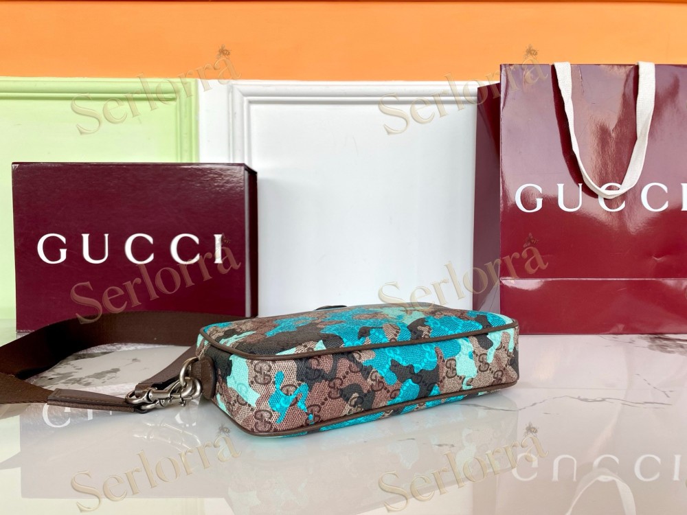 GUCCI OPHIDIA CAMOUFLAGE MESSENGER BAG