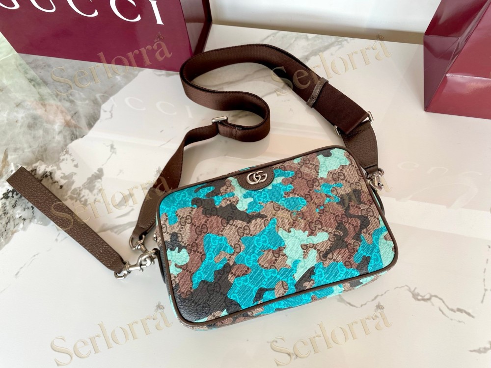 GUCCI OPHIDIA CAMOUFLAGE MESSENGER BAG