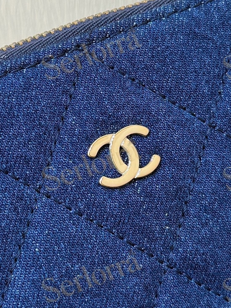 MASTER CHANEL RAFFIA DENIM SHOPPING TOTE