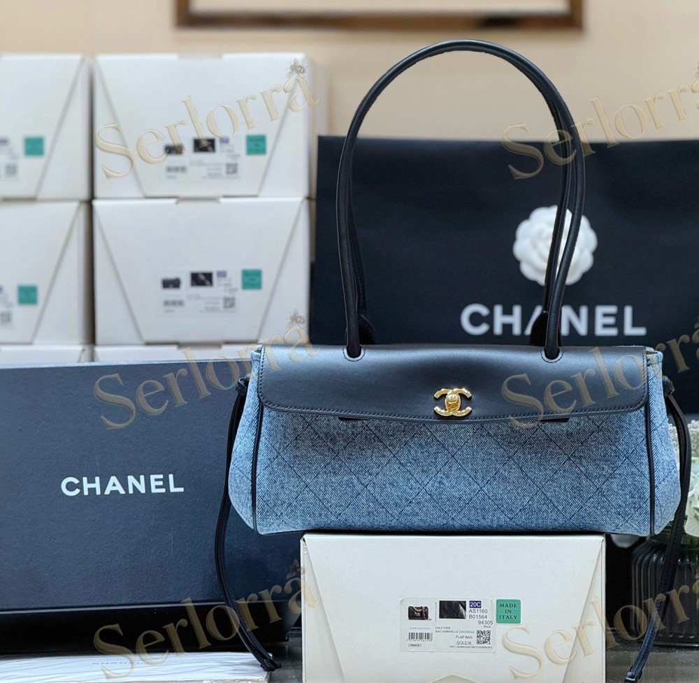 CHANEL MASTER DENIM LEATHER SHOULDER BAG 26S