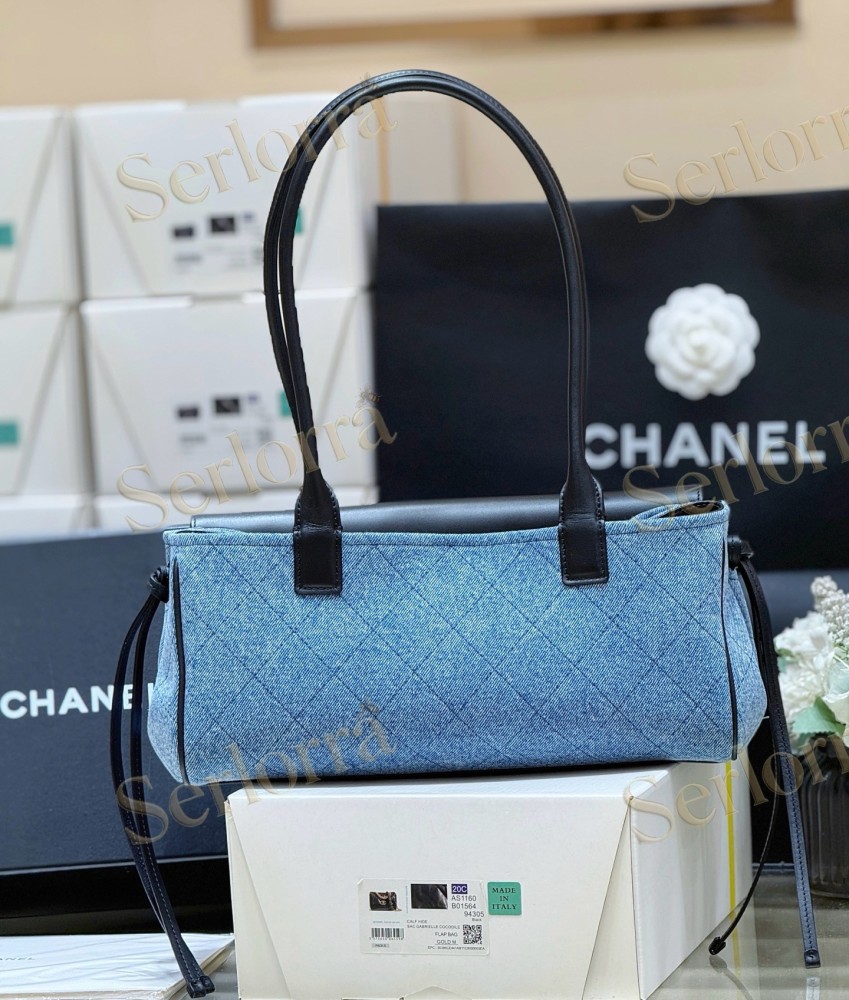 CHANEL MASTER DENIM LEATHER SHOULDER BAG 26S