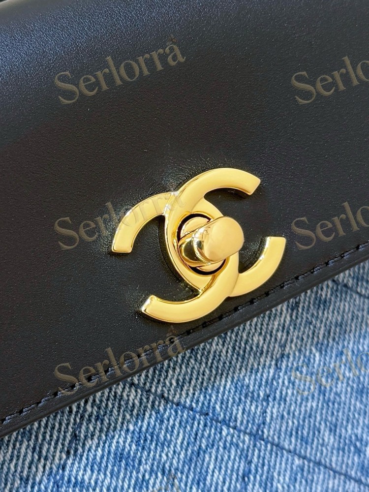 CHANEL MASTER DENIM LEATHER SHOULDER BAG 26S
