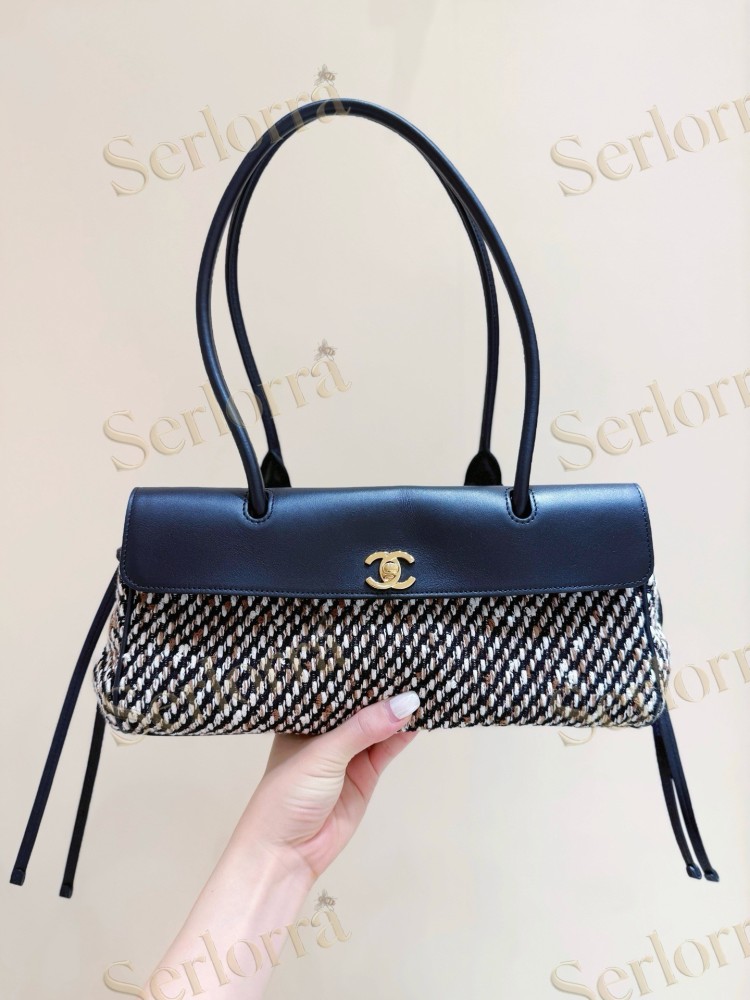 CHANEL MASTER TWEED LEATHER SHOULDER BAG