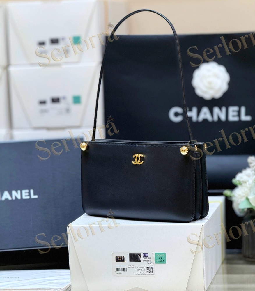 CHANEL MASTER BLACK HAAS LEATHER SHOULDER BAG