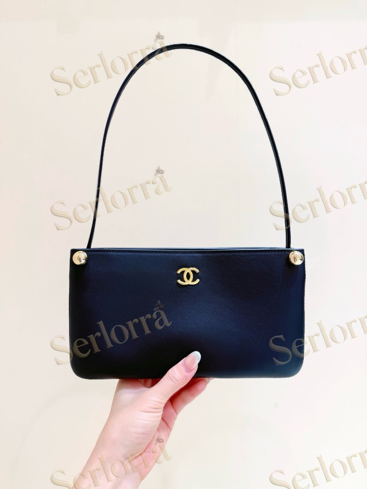 CHANEL MASTER BLACK HAAS LEATHER SHOULDER BAG
