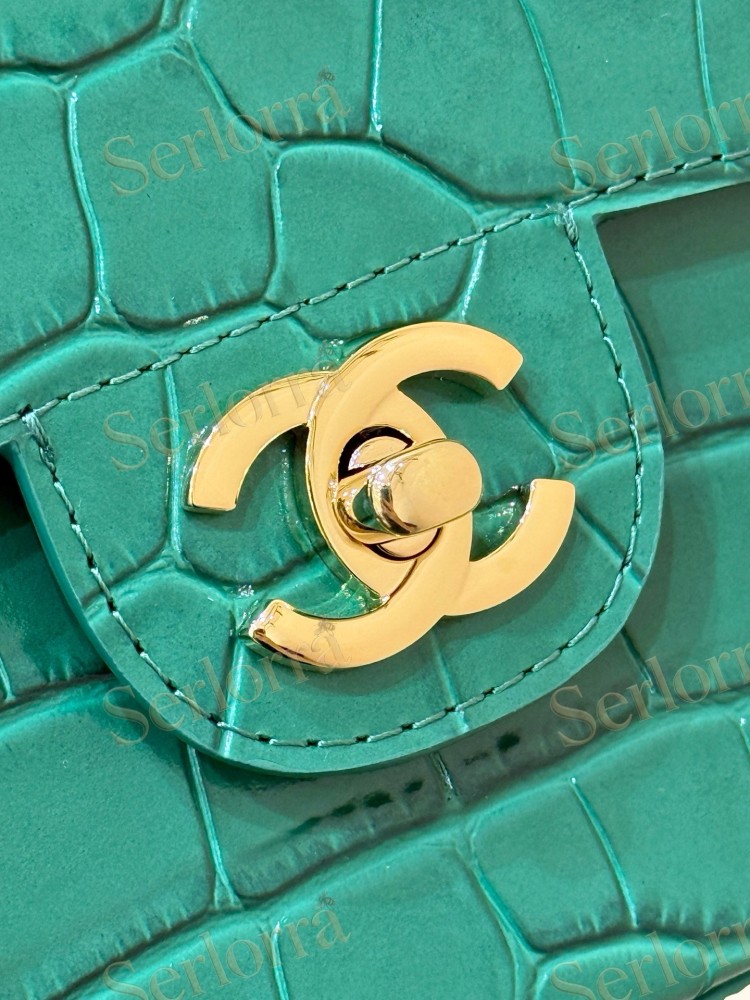 CHANEL MASTER GREEN CROCODILE NUOVA IMPALA FLAP BAG