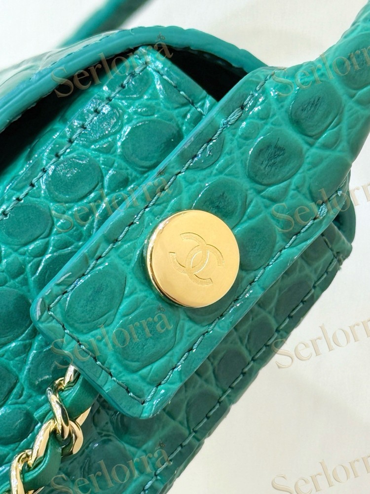 CHANEL MASTER GREEN CROCODILE NUOVA IMPALA FLAP BAG