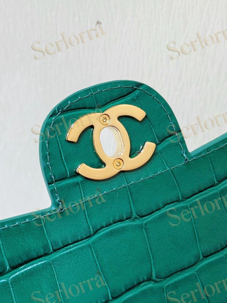 CHANEL MASTER GREEN CROCODILE NUOVA IMPALA FLAP BAG
