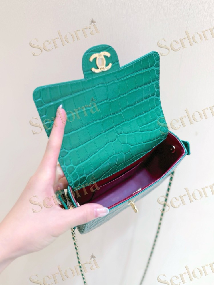 CHANEL MASTER GREEN CROCODILE NUOVA IMPALA FLAP BAG