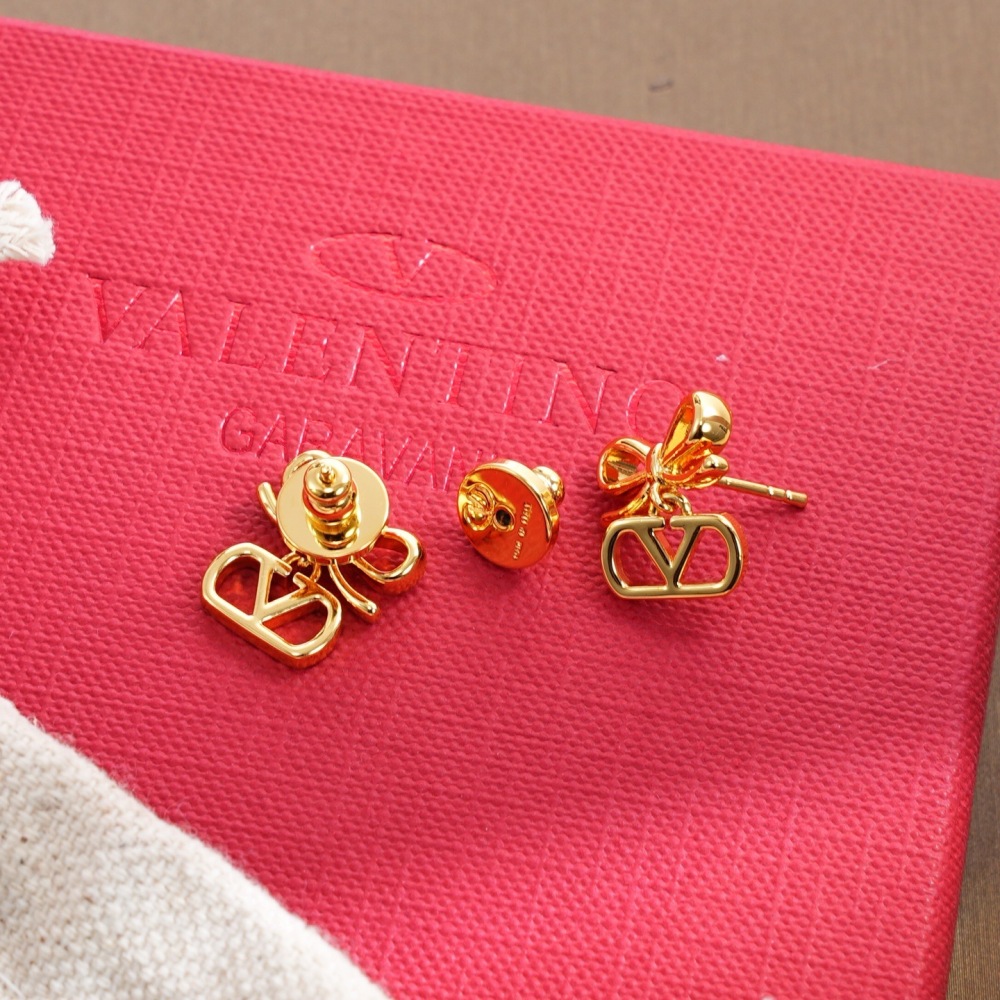 VALENTINO BOW VLOGO EARRINGS