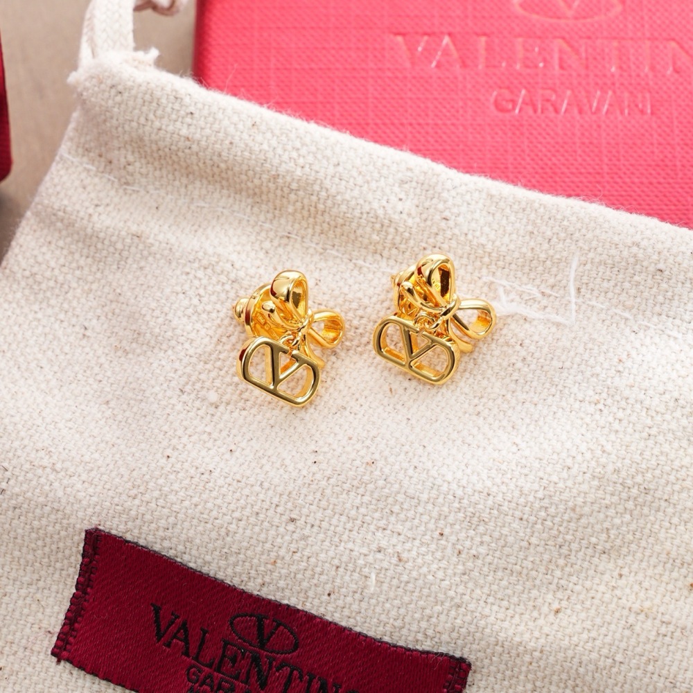 VALENTINO BOW VLOGO EARRINGS