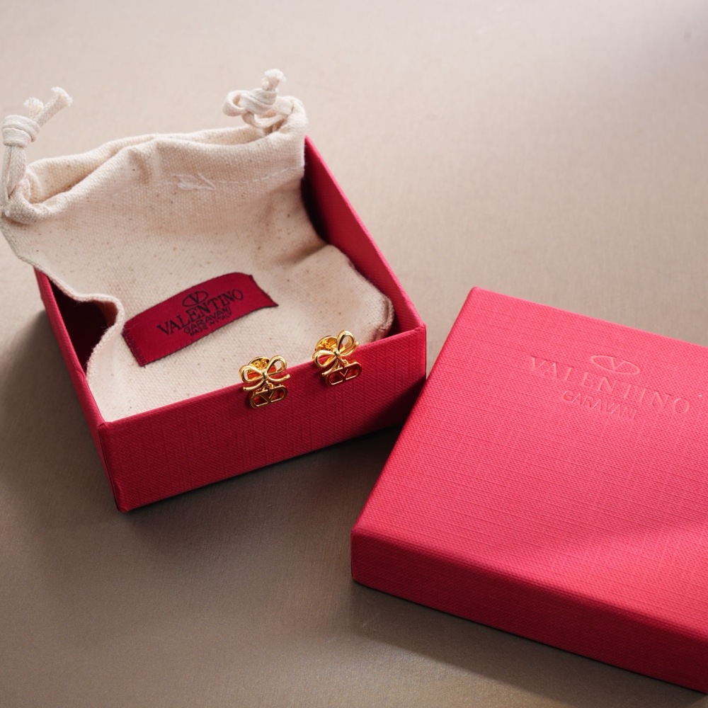 VALENTINO BOW VLOGO EARRINGS
