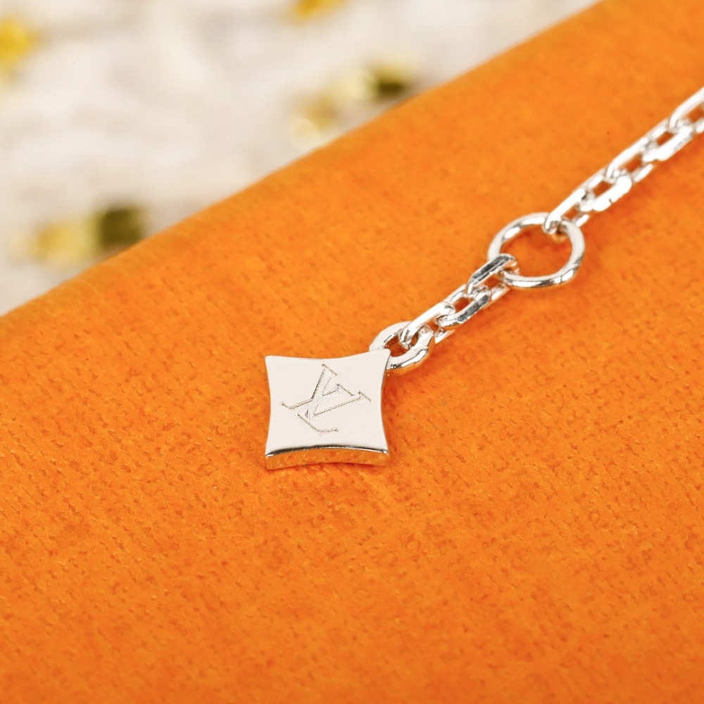 LV SILVER CRYSTAL MULTI MONOGRAM CHARM BRACELET