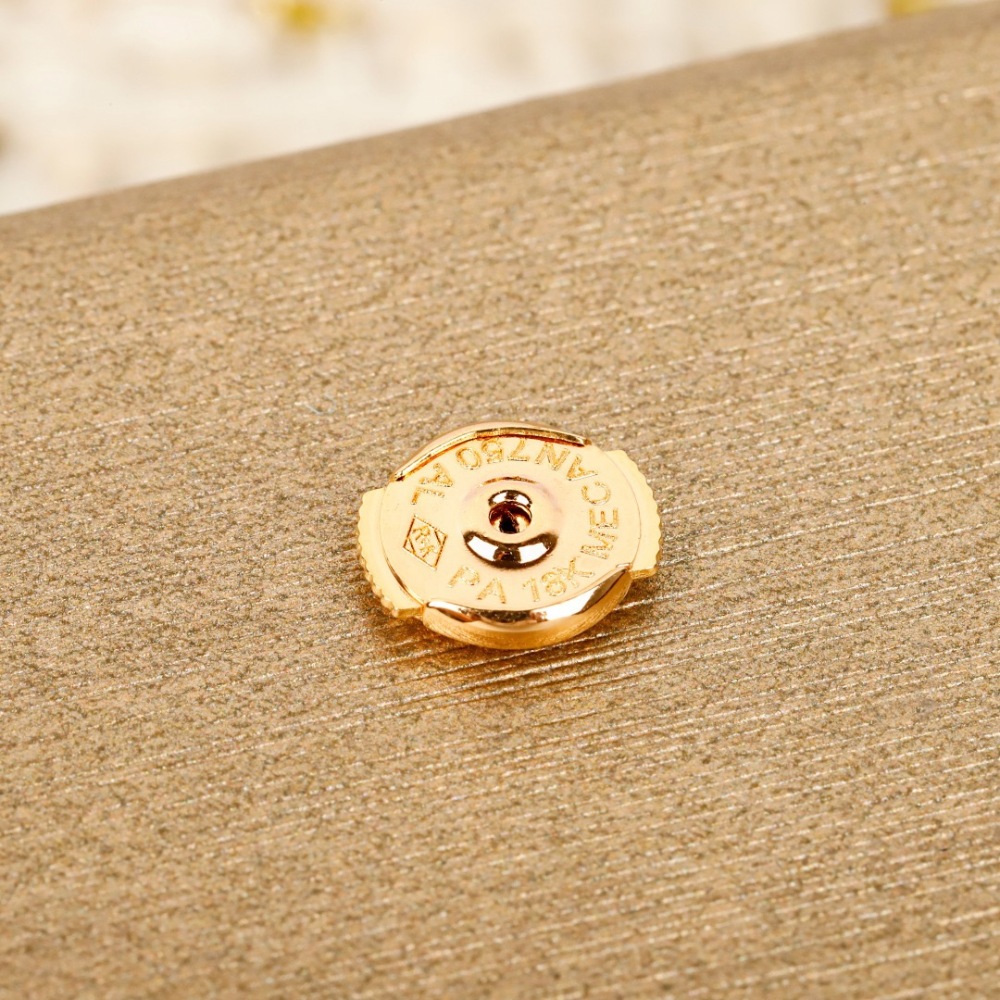 BVLGARI ROSE GOLD TURQUOISE FAN DIAMOND STUD EARRINGS