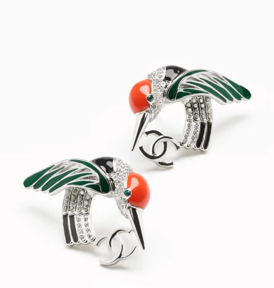 CHANEL HUMMINGBIRD STUD EARRINGS
