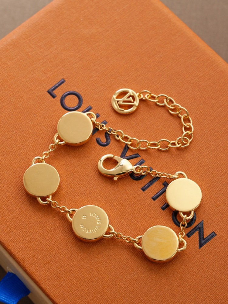 LOUIS VUITTON WHITE ENAMEL MONOGRAM BRACELET