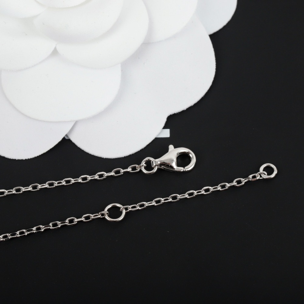 CHANEL CAMELIA FULL PAVED DIAMOND PENDANT NECKLACE