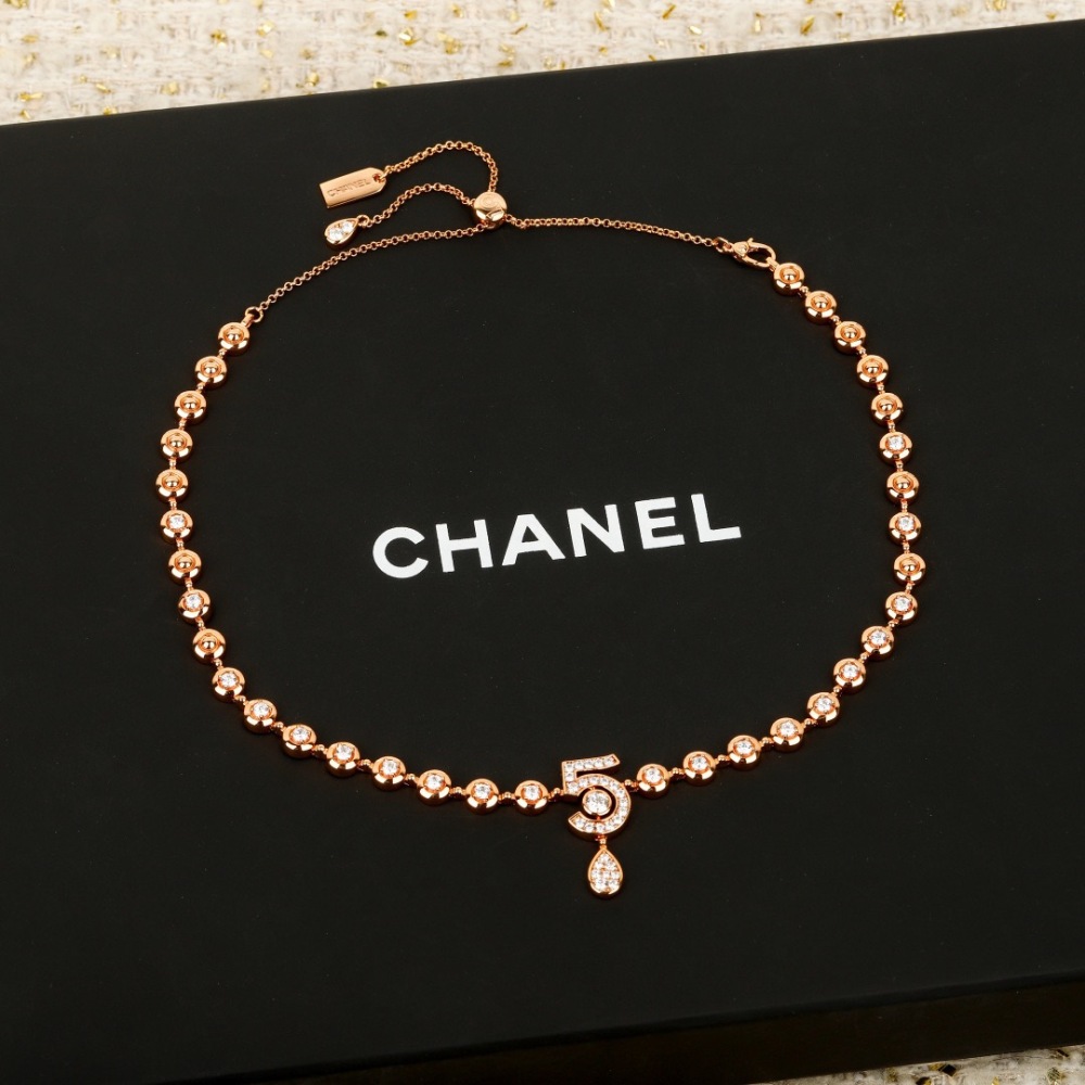 CHANEL NUMBER 5 TEARDROP DIAMOND NECKLACE