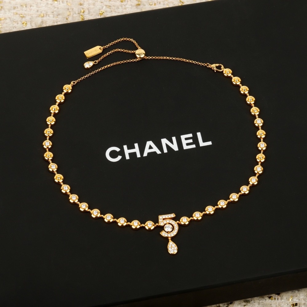 CHANEL NUMBER 5 TEARDROP DIAMOND NECKLACE