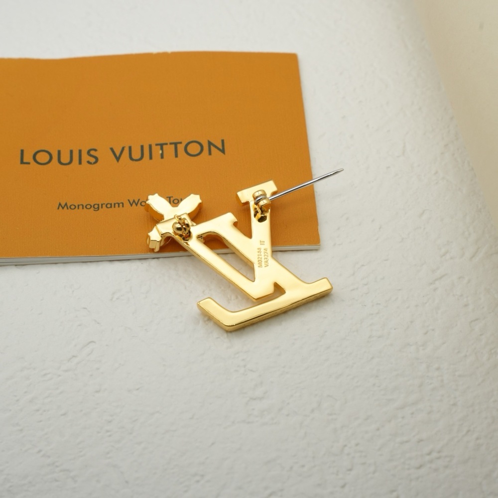 LOUIS VUITTON LV FOUR-PETAL CRYSTAL BROOCH