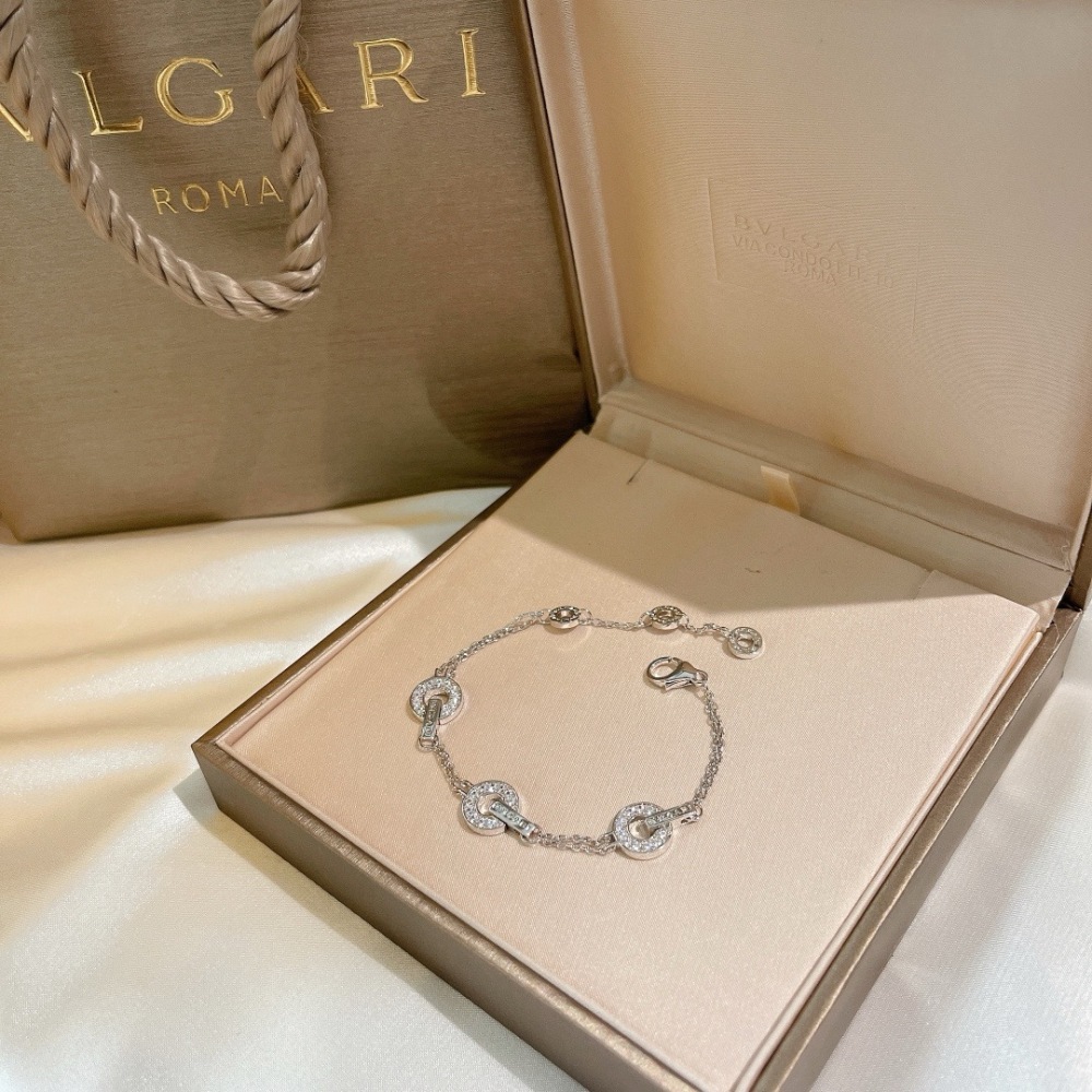 BVLGARI BVLGARI FULL PAVE DIAMOND 18K WHITE GOLD BRACELET