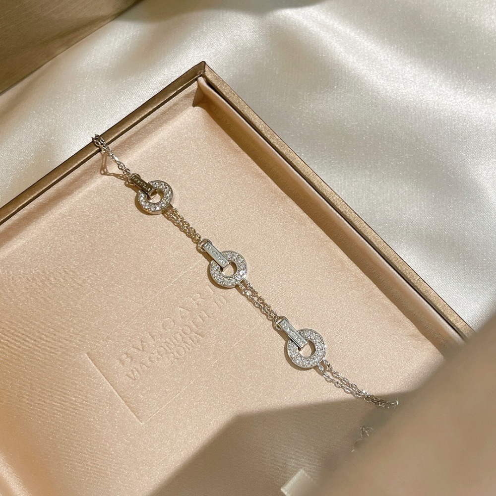 BVLGARI BVLGARI FULL PAVE DIAMOND 18K WHITE GOLD BRACELET
