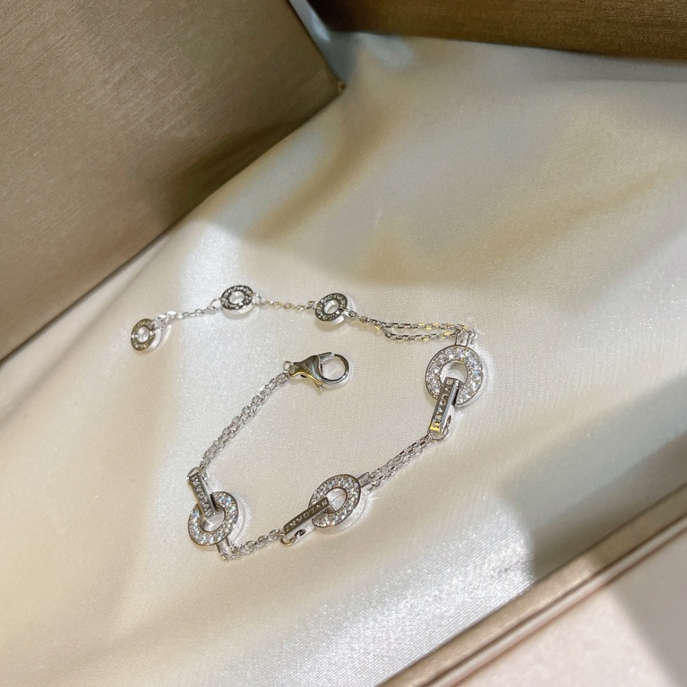 BVLGARI BVLGARI FULL PAVE DIAMOND 18K WHITE GOLD BRACELET