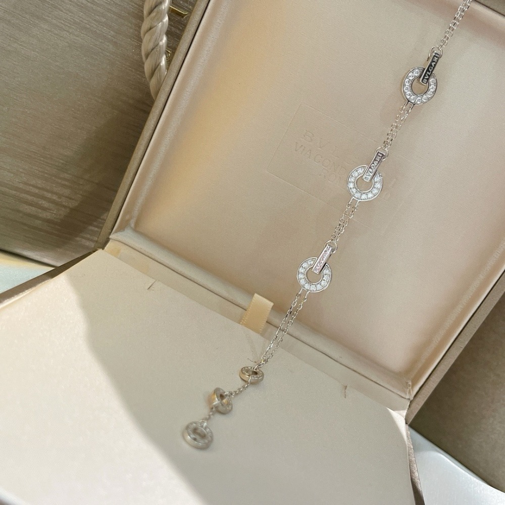 BVLGARI BVLGARI FULL PAVE DIAMOND 18K WHITE GOLD BRACELET