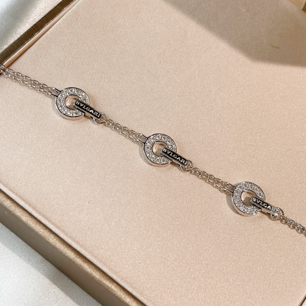 BVLGARI BVLGARI FULL PAVE DIAMOND 18K WHITE GOLD BRACELET