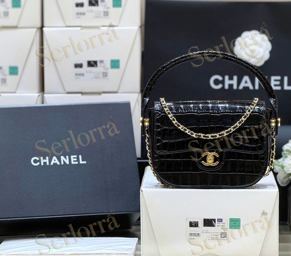 CHANEL MASTER BLACK CROCODILE NUOVA IMPALA FLAP BAG