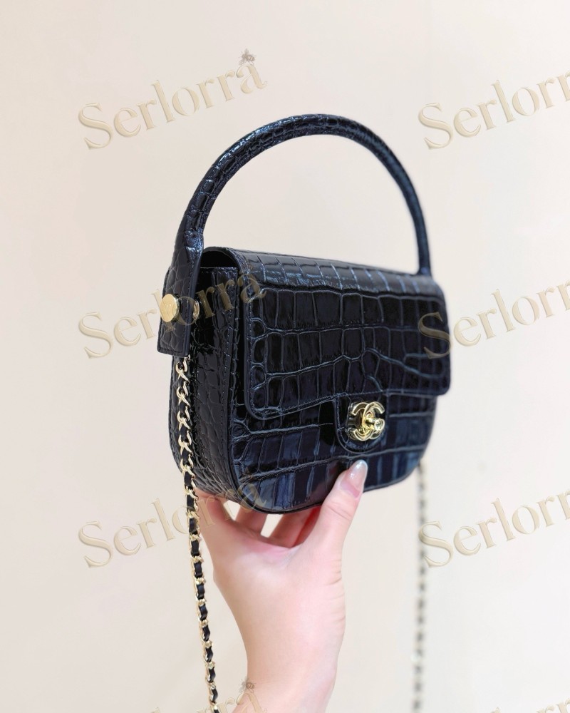 CHANEL MASTER BLACK CROCODILE NUOVA IMPALA FLAP BAG
