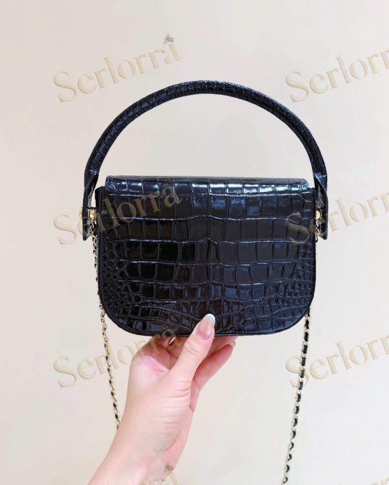 CHANEL MASTER BLACK CROCODILE NUOVA IMPALA FLAP BAG