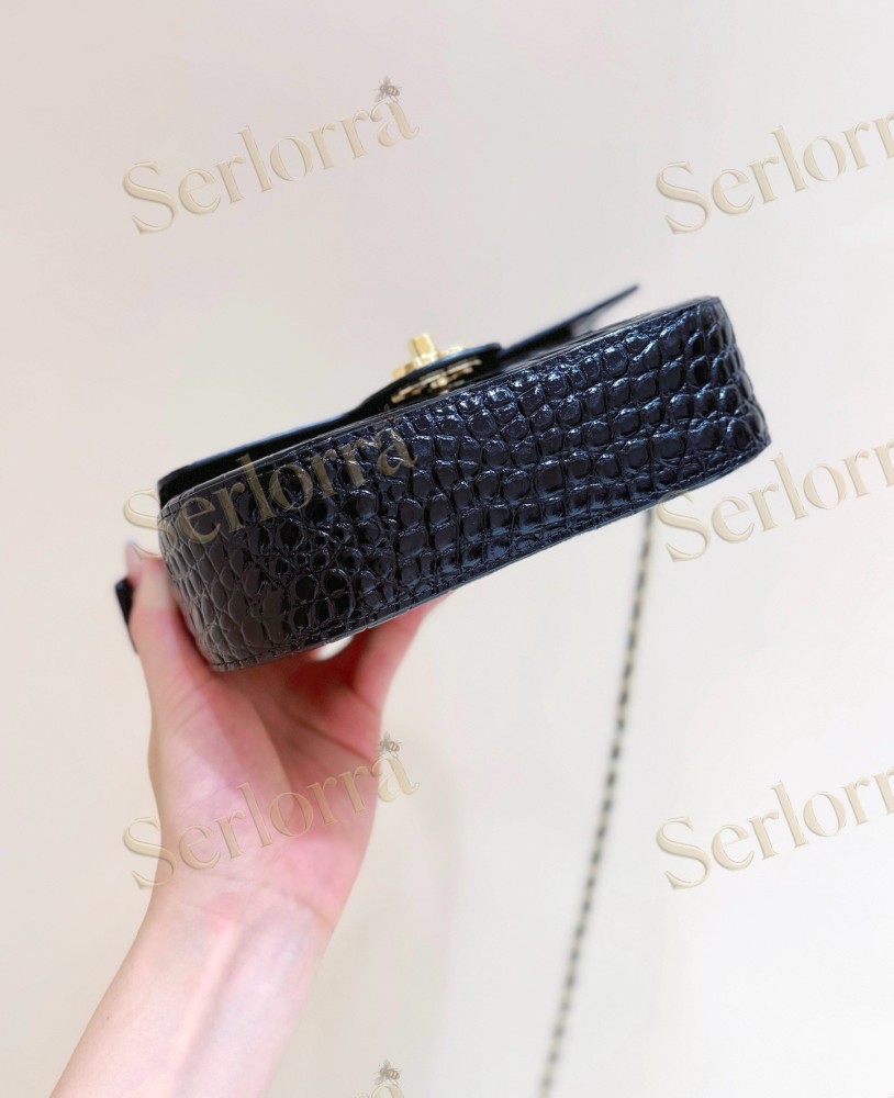 CHANEL MASTER BLACK CROCODILE NUOVA IMPALA FLAP BAG