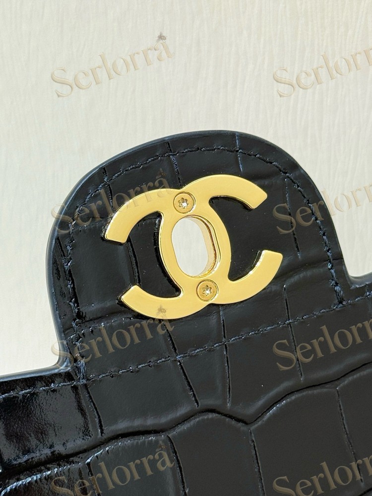 CHANEL MASTER BLACK CROCODILE NUOVA IMPALA FLAP BAG