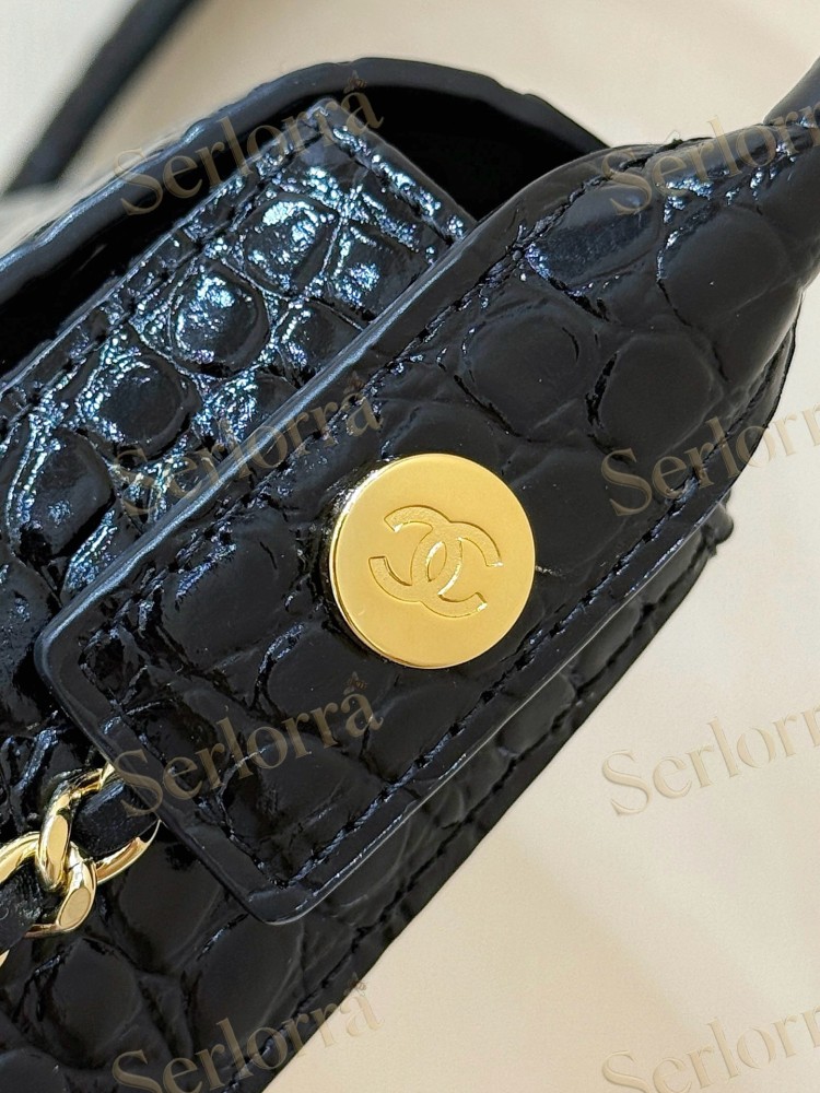 CHANEL MASTER BLACK CROCODILE NUOVA IMPALA FLAP BAG