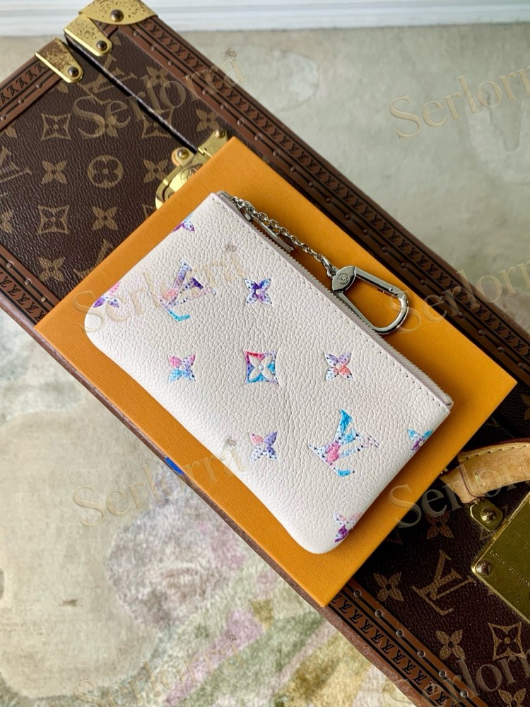 LOUIS VUITTON KEY POUCH MONOGRAM WATERCOLOR