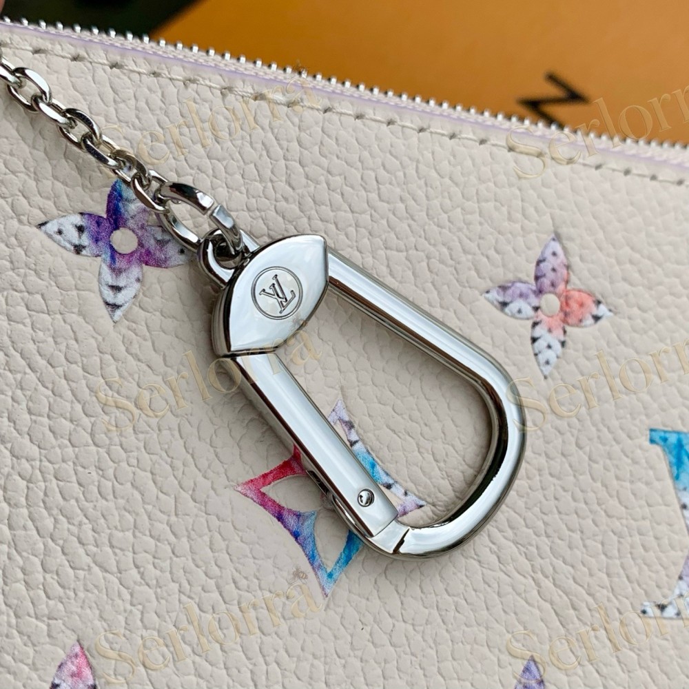 LOUIS VUITTON KEY POUCH MONOGRAM WATERCOLOR