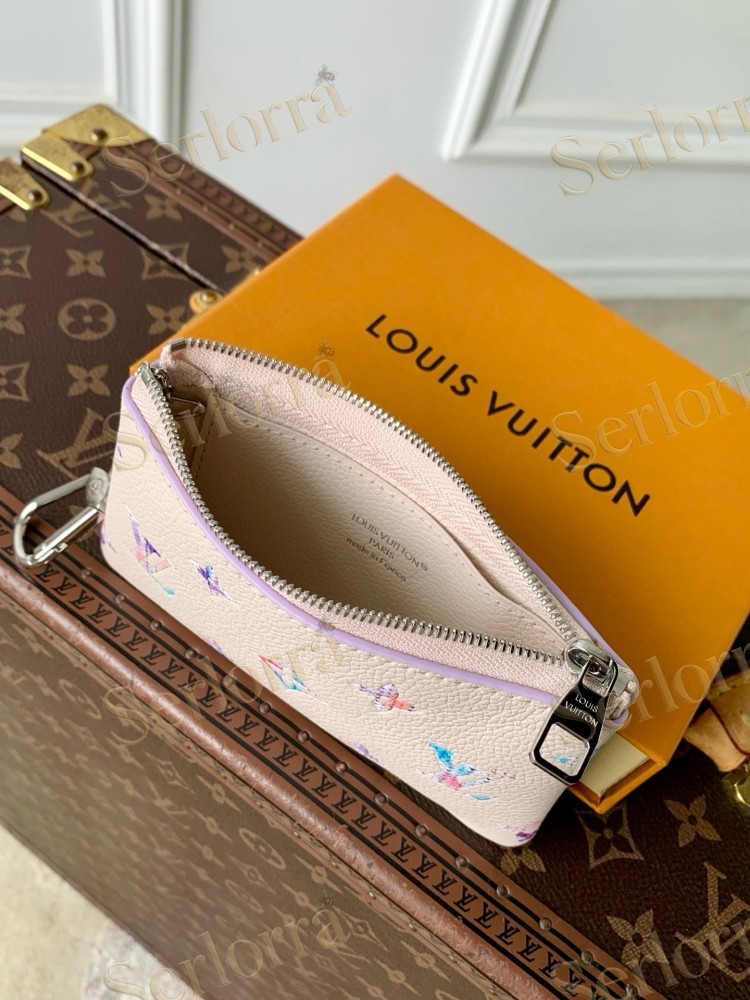 LOUIS VUITTON KEY POUCH MONOGRAM WATERCOLOR