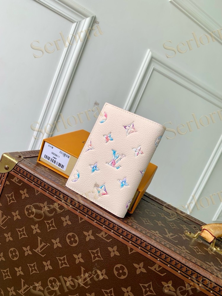 LOUIS VUITTON PASSPORT COVER MONOGRAM WATERCOLOR