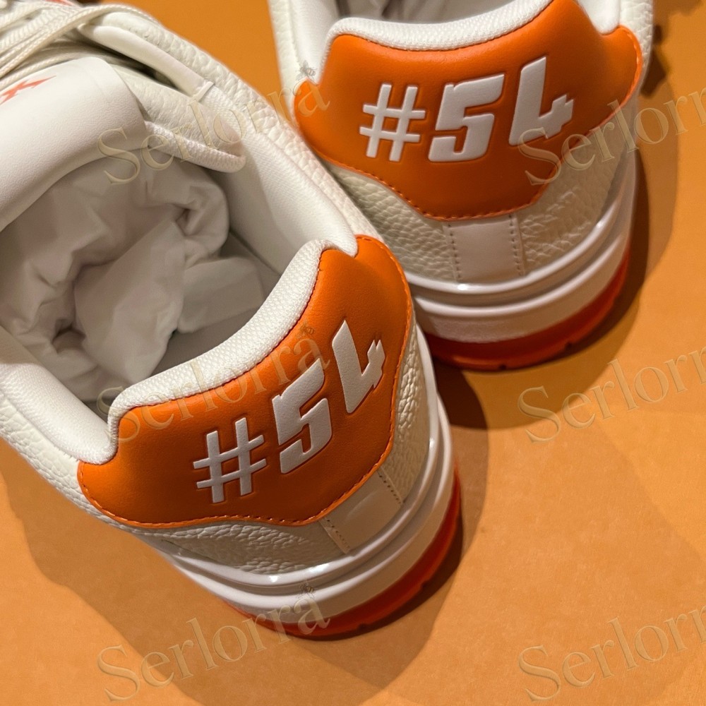 LOUIS VUITTON LV TRAINER SNEAKER WHITE ORANGE
