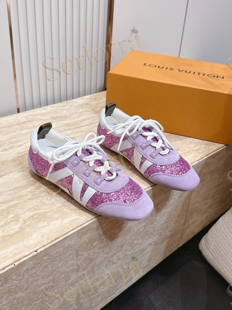 LOUIS VUITTON SNEAKERINA SNEAKERS MAGENTA GLITTER LILAC