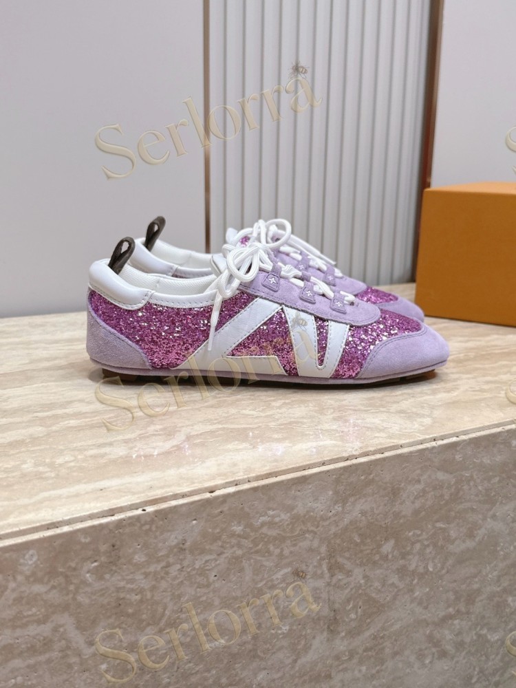 LOUIS VUITTON SNEAKERINA SNEAKERS MAGENTA GLITTER LILAC