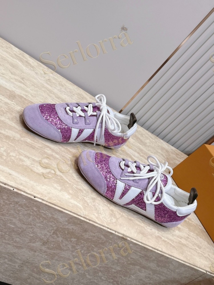 LOUIS VUITTON SNEAKERINA SNEAKERS MAGENTA GLITTER LILAC