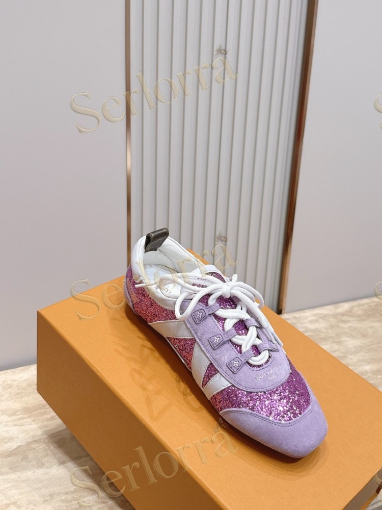 LOUIS VUITTON SNEAKERINA SNEAKERS MAGENTA GLITTER LILAC