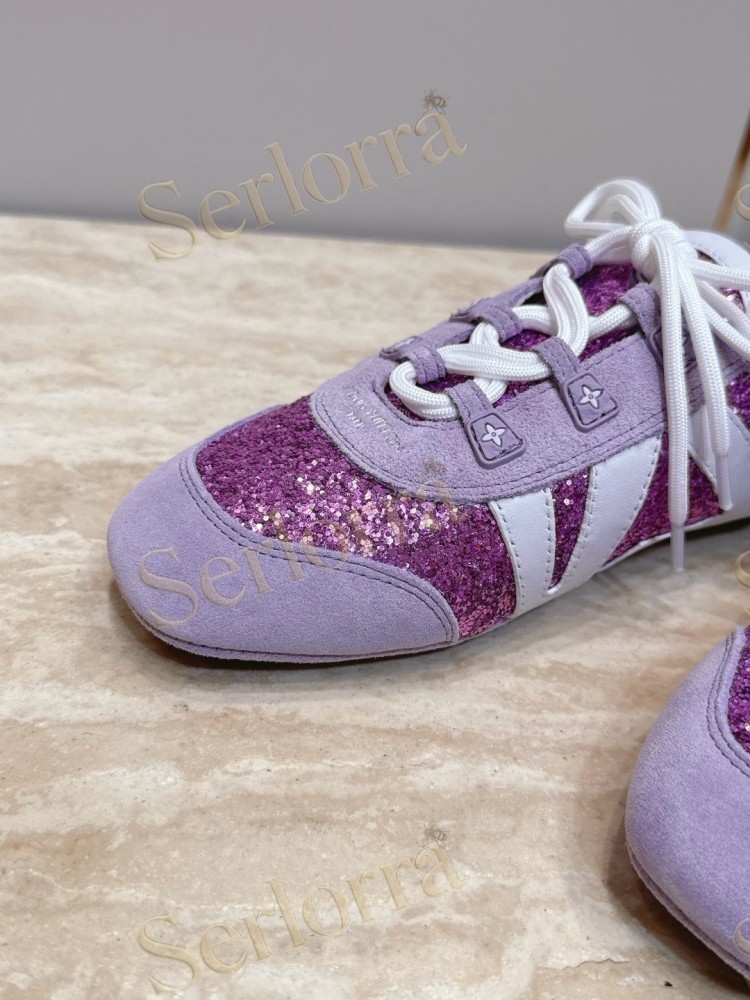LOUIS VUITTON SNEAKERINA SNEAKERS MAGENTA GLITTER LILAC