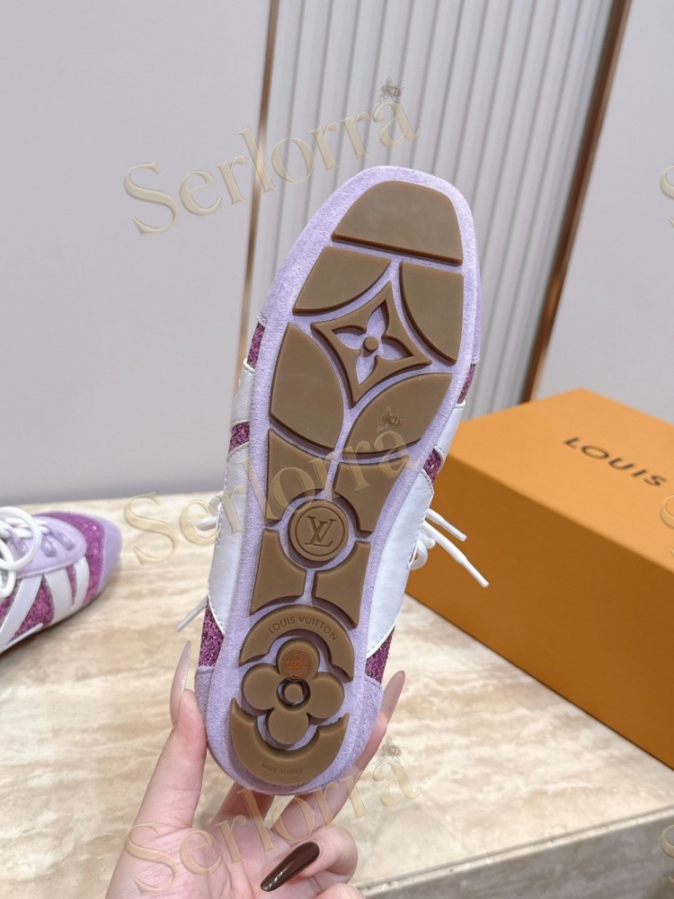 LOUIS VUITTON SNEAKERINA SNEAKERS MAGENTA GLITTER LILAC