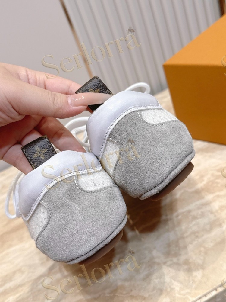 LOUIS VUITTON SNEAKERINA SNEAKERS WHITE GLITTER GREY