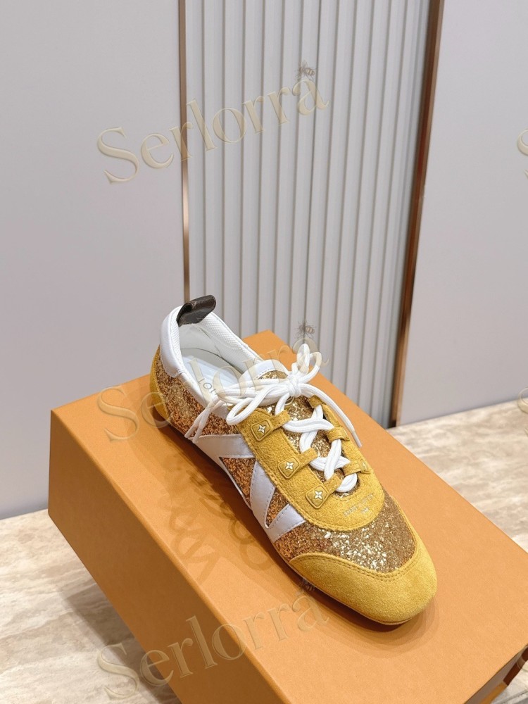 LOUIS VUITTON SNEAKERINA SNEAKERS GOLD GLITTER YELLOW